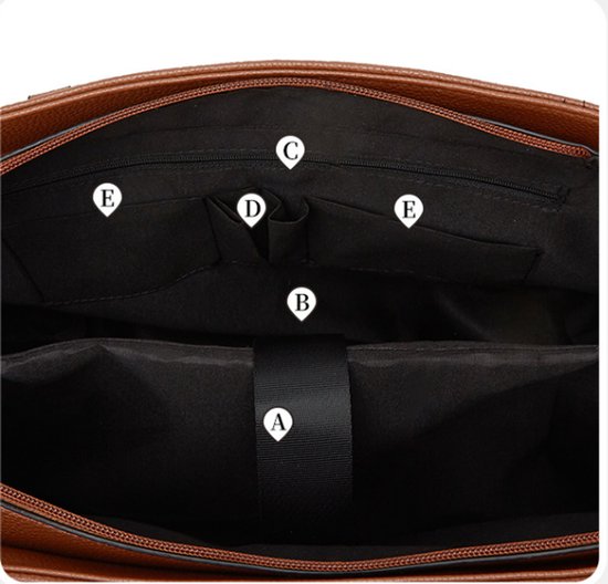 Lunch Tas - 2-in-1 Lunch Tas Handtas Combinatie - Vegane Leder Laptop tas - 15,6-inch Handtas Met Geïsoleerde Lunch Kamer - Lunch Tas - Vrouwen Koeltas - School Kantoor Isolatie Tas - Wit van Merkloos — afbeelding 3