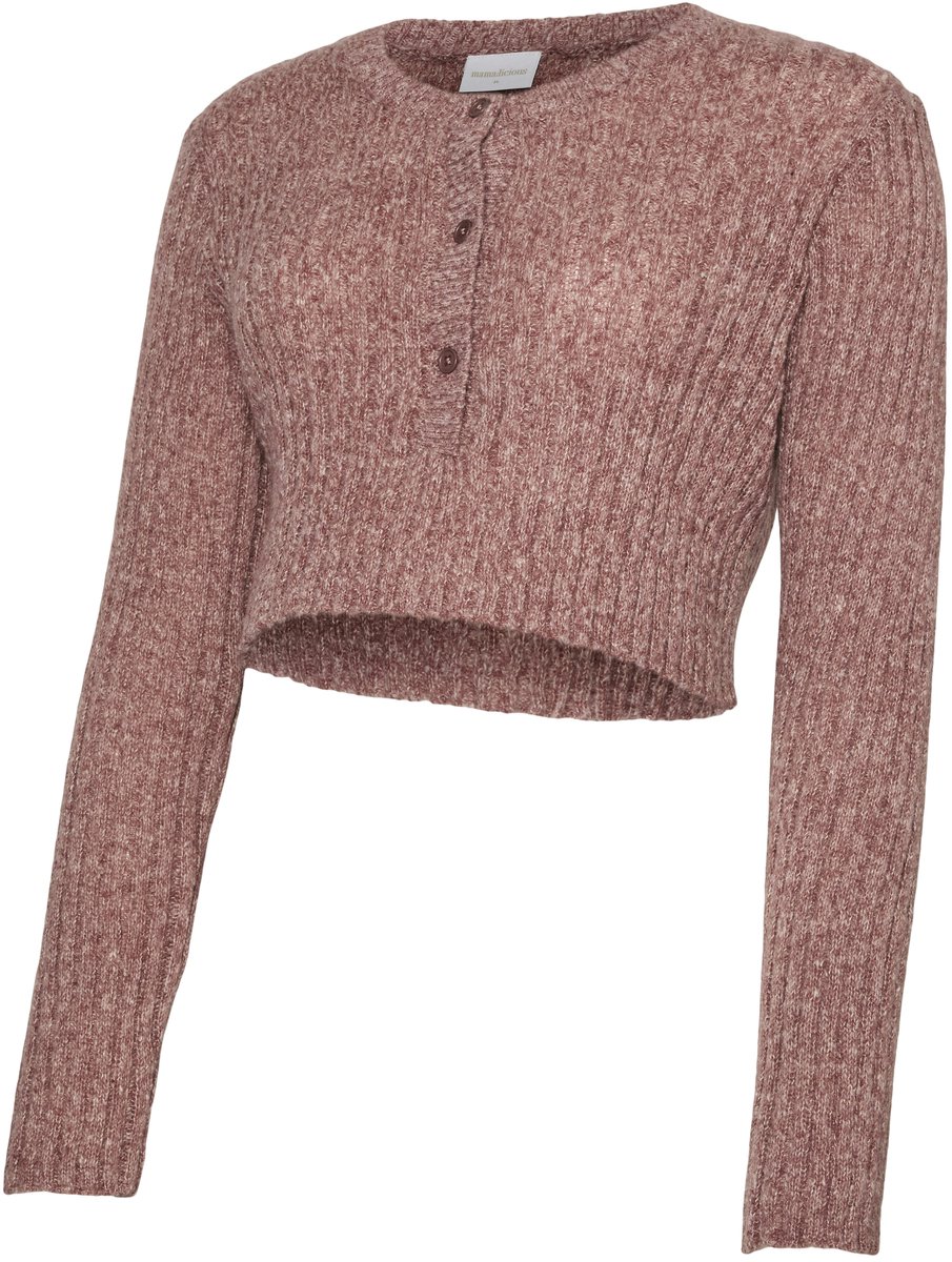 MAMALICIOUS - MLULRIKKA LIA L/S CROPPED KNIT TOP 2F - Dames - Cardigans