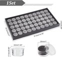 PH PandaHall 2 maten diamant display ronde kast 1,3/1,6'' edelsteen diamant display container halskettingen oorbellen sieraden opbergdoos met raam legering ring doos met spons voor Kerstmis, zwart