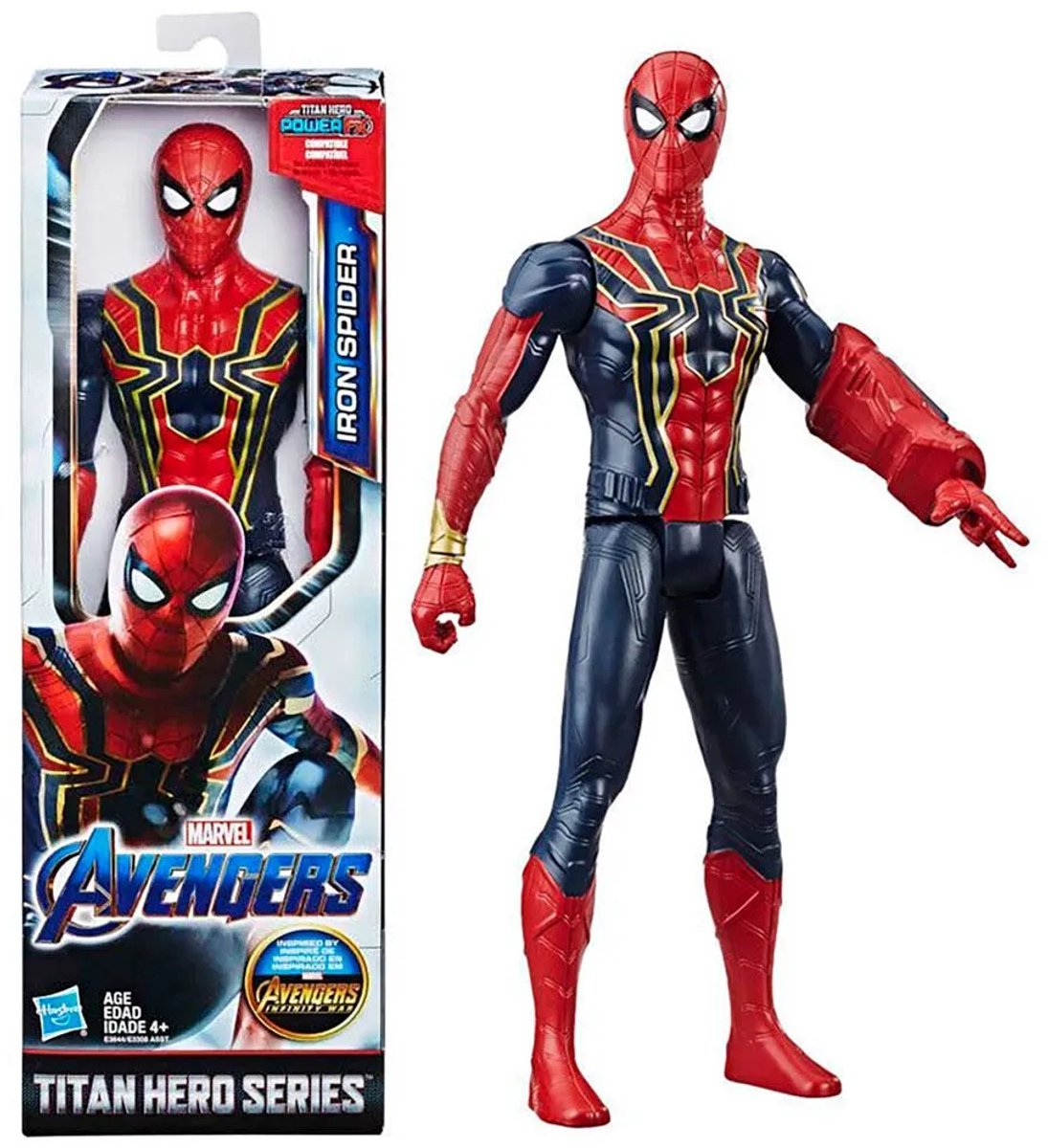 Marvel Avengers Titan Hero Power FX  Iron Spider - Speelfiguur 30cm — afbeelding 3