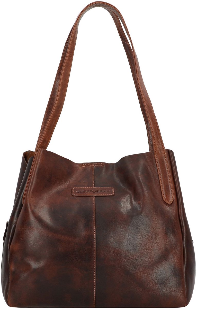 Greenburry Rugged Schoudertas Leer 32 cm - Dames - brown