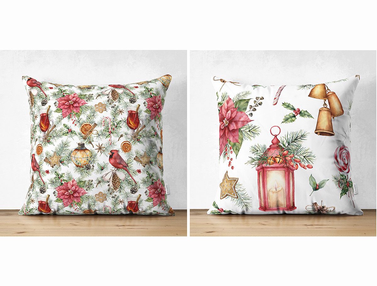 De Groen Home Velvet Kussenhoes set van 2 stuk - 50x50 - Kussensloop - Kerst decoratie - De Groen Home Rood