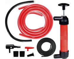 Multipurpose Manual Fuel Transfer Pump Kit - 15" Siphon Hose Portable Water & Gas Pump - Auto Fluid Transfer Tool - Rain Barrels & Water Gardens Accessory - Efficient Manual Liquid Transport Kit