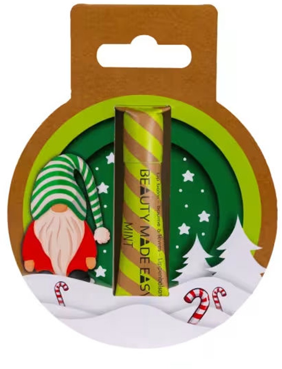 Beauty Made Easy - Natuurlijke lipbalm Mint - Kerst- Plasticvrij