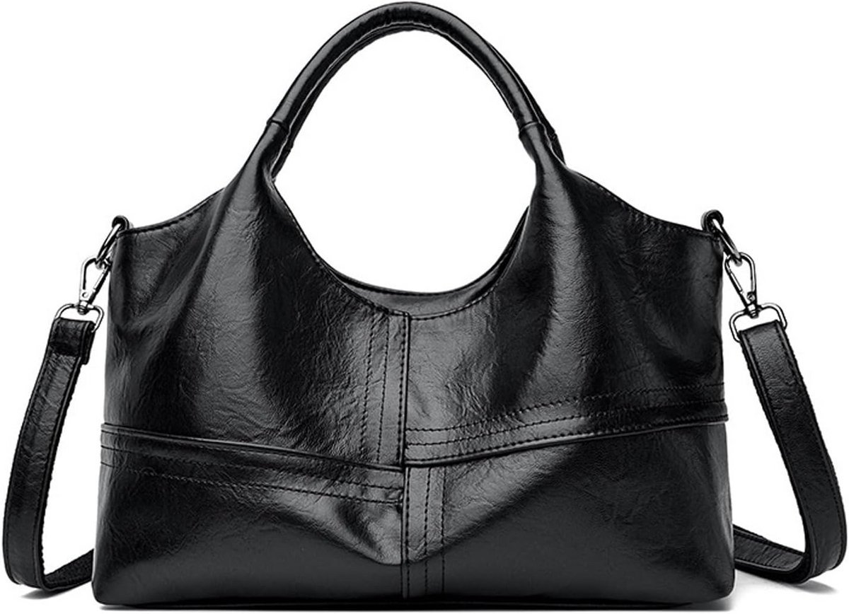 Dames Hobo Handtas met Korte Handgreep van PU Leer