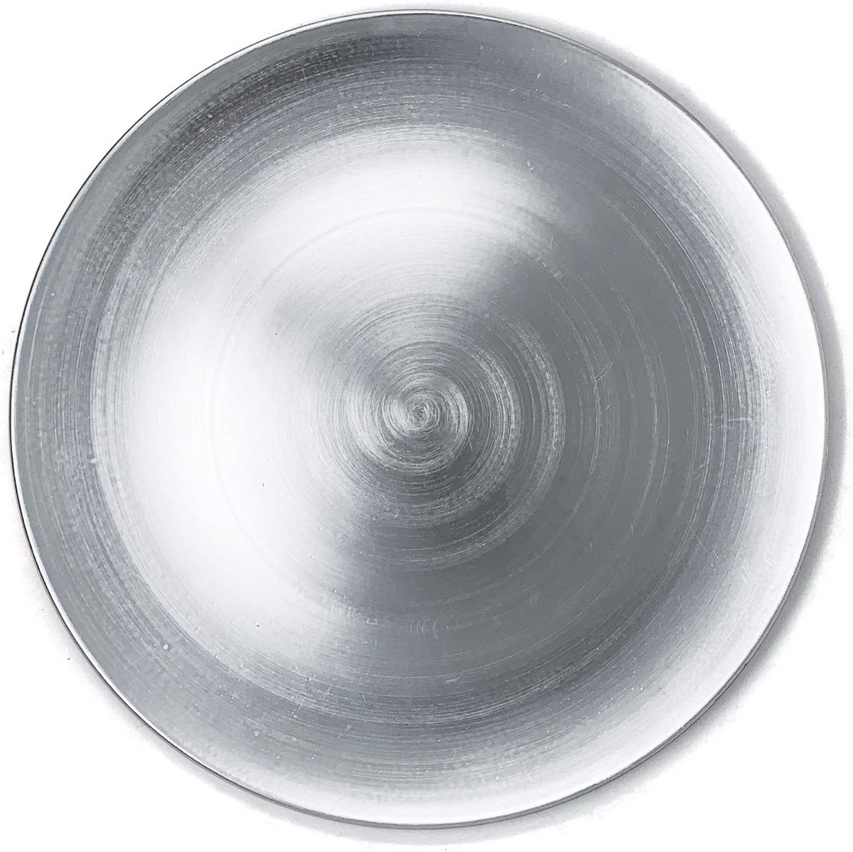 13 Inch 6-Pack zware kwaliteits opladerplaten, ronde vorm, geborsteld zilver - HD80322