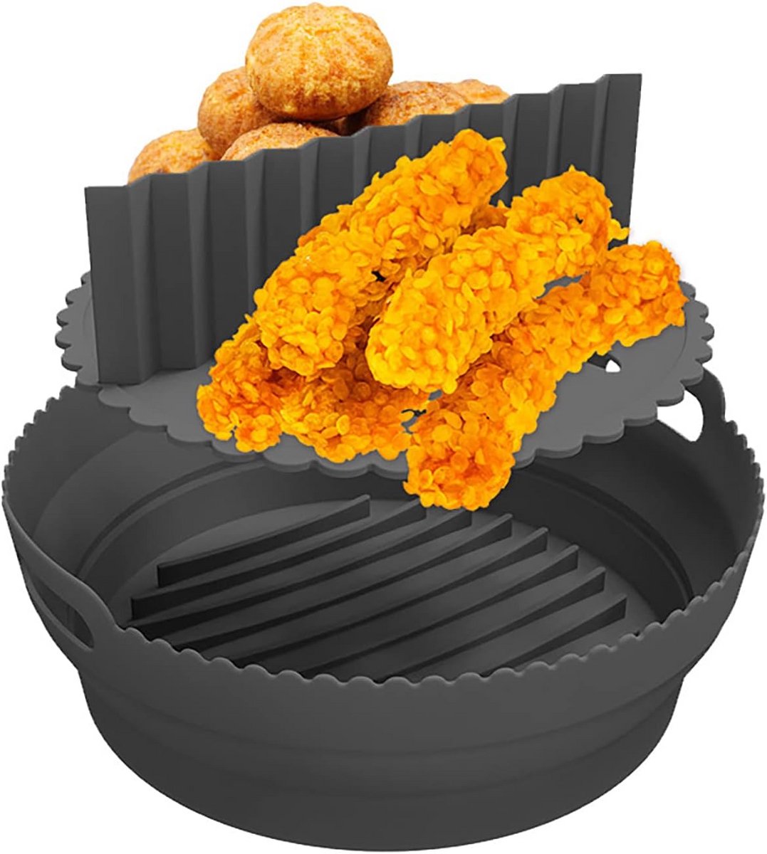 Ronde Airfryer Siliconen Liner - Herbruikbare Bakvorm voor Au Gratin en Meer