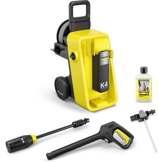 Kärcher K 4 Comfort Premium Hogedrukreiniger - 130 bar - 420 l/u - 30 m²/u - Slanghaspel - 4-in-1 Spuitlans - Geschikt voor oa. auto - fietsen - terras - motoren - schutting en tuinset