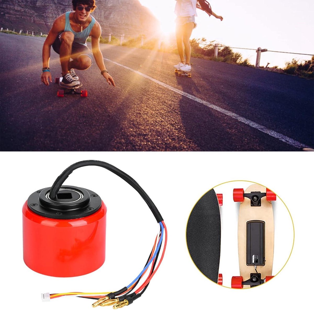 Ronte – Elektrisch Skateboard Wiel 70mm Borstelloze Hub Motor 150W 24V/36V voor Longboard en Mini Scooter DIY – Optimale prestaties, Duurzaam, Gemakkelijke installatie Ronte – Elektrisch Skateboard Wiel 70mm Borstelloze Hub Motor 150W 24V/36V voor Longboard en Mini Scooter DIY – Optimale prestaties, Duurzaam, Gemakkelijke installatie