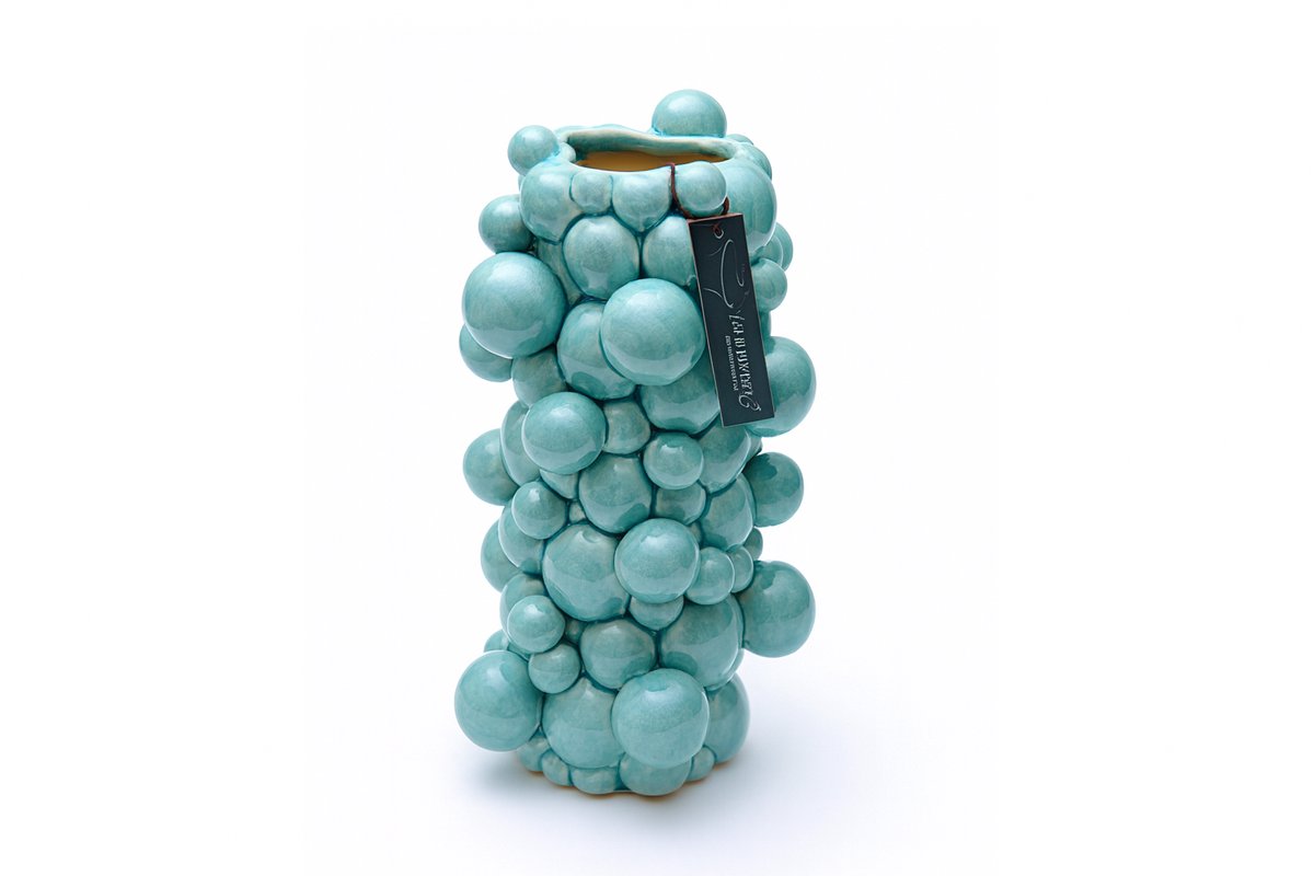 Villa Pottery Vaas - Villa Pottery - Woondecoratie - Keramiek - Decoratie - Blub & Blub 2_1 Blue Blauw