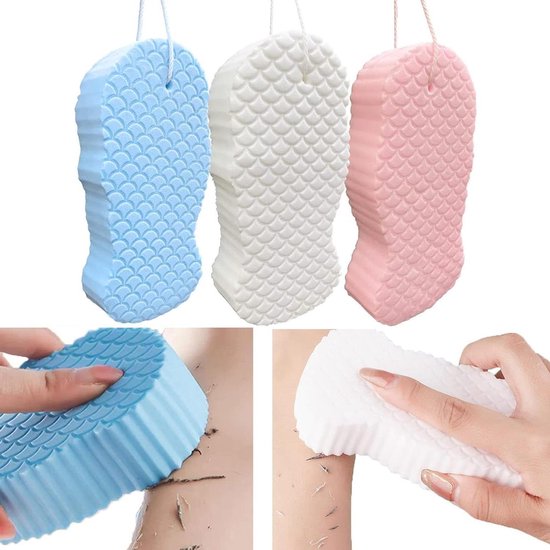 Egoods - Ultra Zacht Exfoliërende Bad Spons Set van 3 stuks voor ...