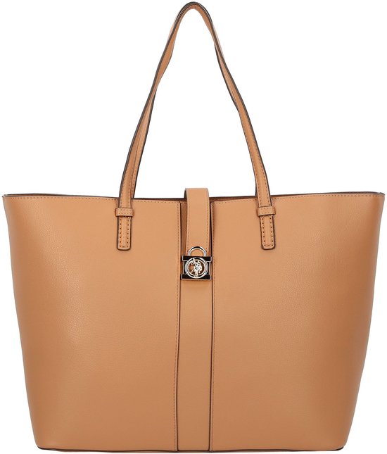 U.S. POLO ASSN. sac à épaule sac shopper Winterberry Shopping Bag Camel marron clair