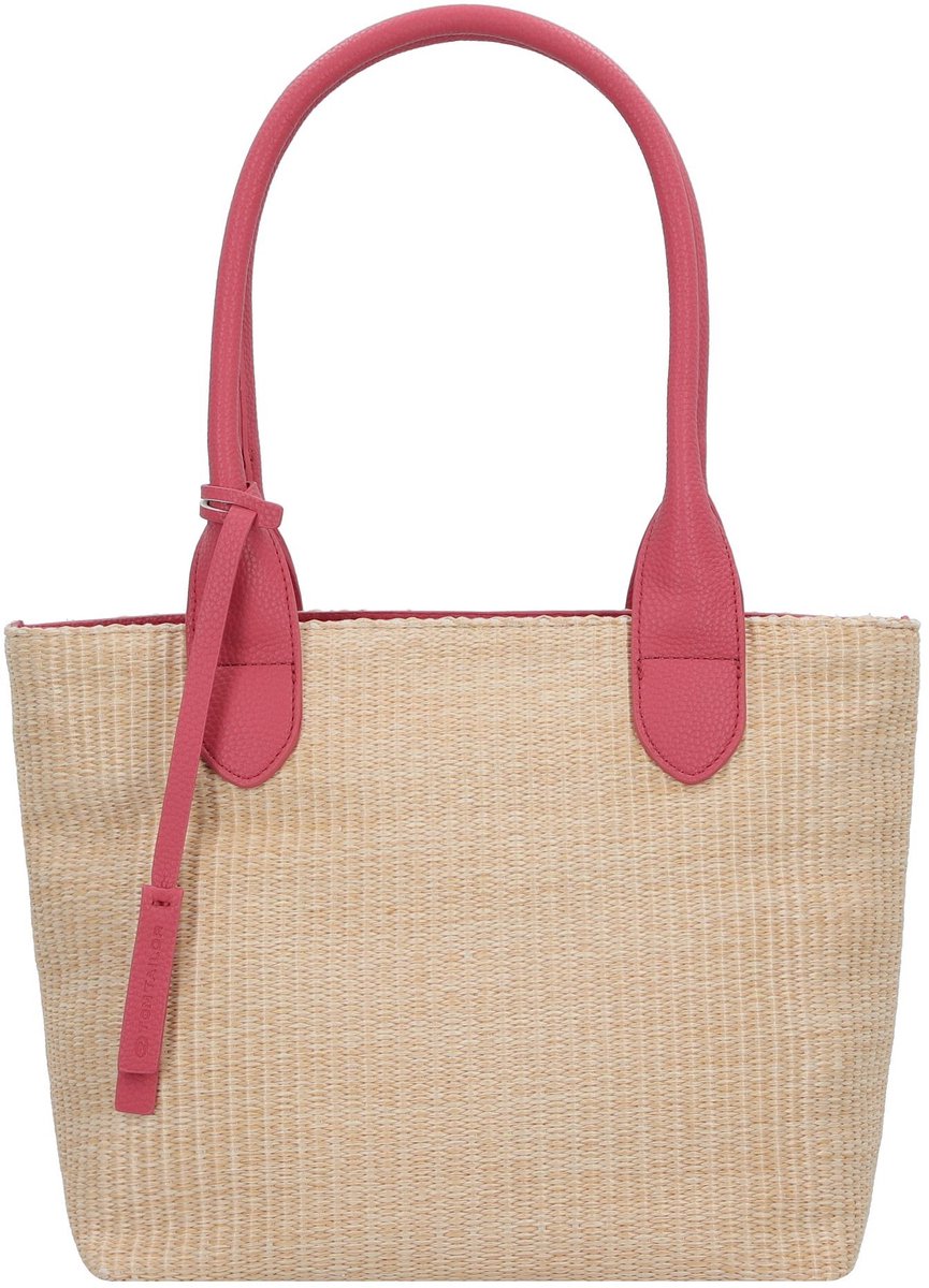 TOM TAILOR Schoudertas Sharon Zip Shopper Berry Beige