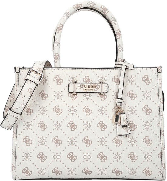 Sac à Main GUESS Silia Mini Vanilla - Sac Bandoulière écru Avec Logo, Deux Compartiments