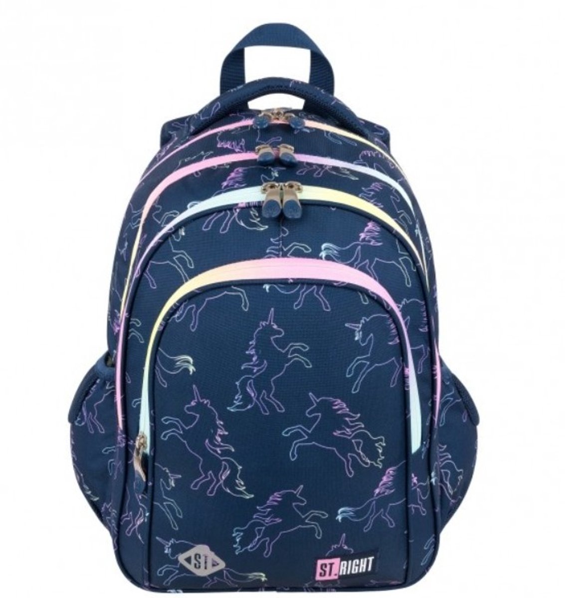 St.Right - gymtas - rugzak - schooltas - 40x28x18 cm - 22 liter - unicorn
