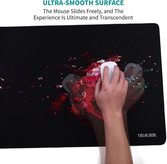 Gamingmuismat 900 x 400 mm waterdicht antislip rubber voor precisie en tracking desktoppad groot formaat voor werk studie en gamen — afbeelding 5