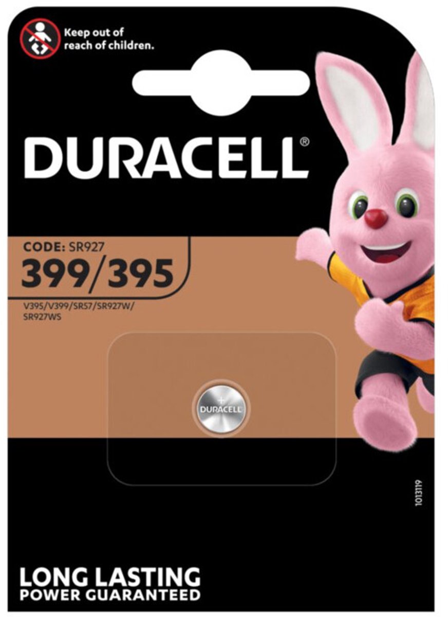 Duracell Knoopcel Batterij Silver Oxide 395/399 - 4 x 1 stuks - Voordeelverpakking