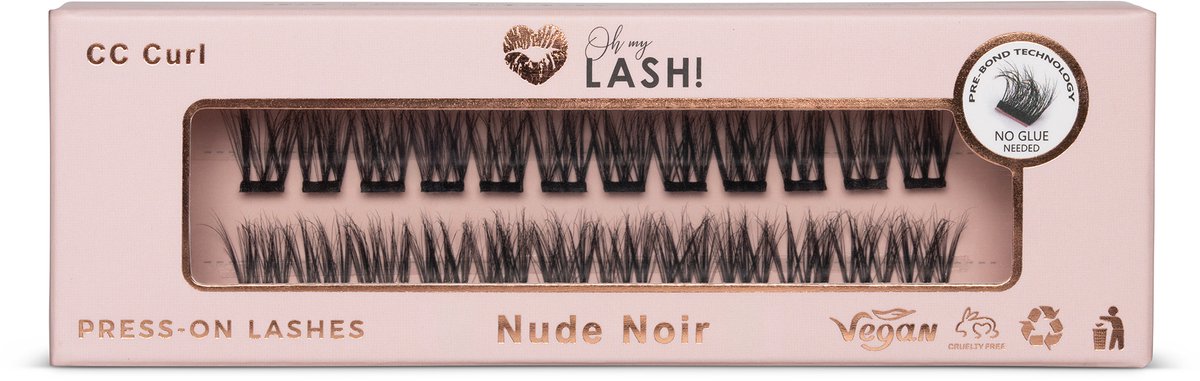 Oh My Lash - Nude Noir - 14mm - Press On - Pre Glued - DIY Wimperextensions - Enkele maat