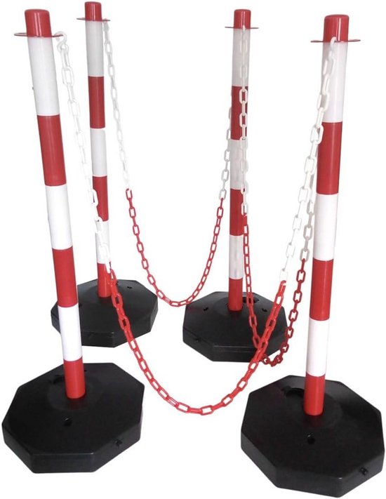 UISEBRT 4 Stück Flexible Absperrpfosten Kunststoff 82x28x28