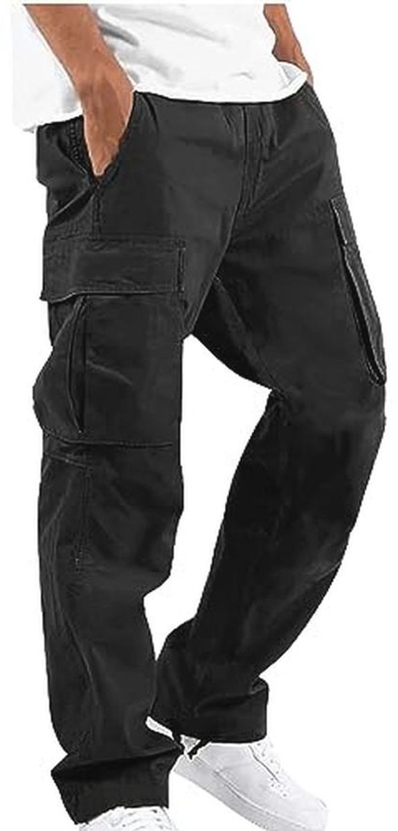 Heren Cargo Broek voor Vrije Tijd - Casual Loose Fit, Lichtgewicht en Elastische Taille