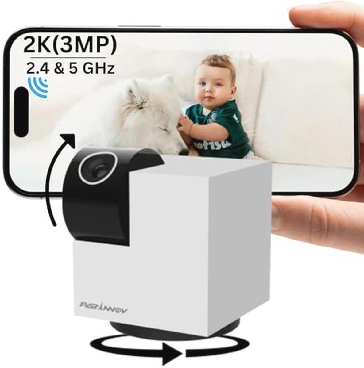 WiFi PTZ Camera voor binnen met AI-detectie en autotracking
