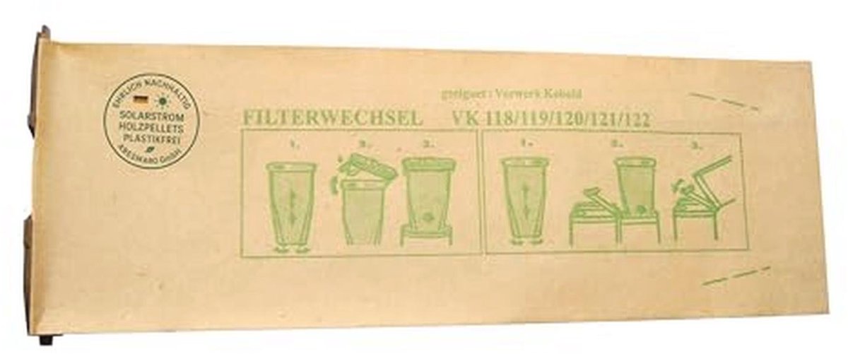 10 stofzuigerzakken geschikt voor Kobold 118 119 120 121 122 - Extra sterke flens