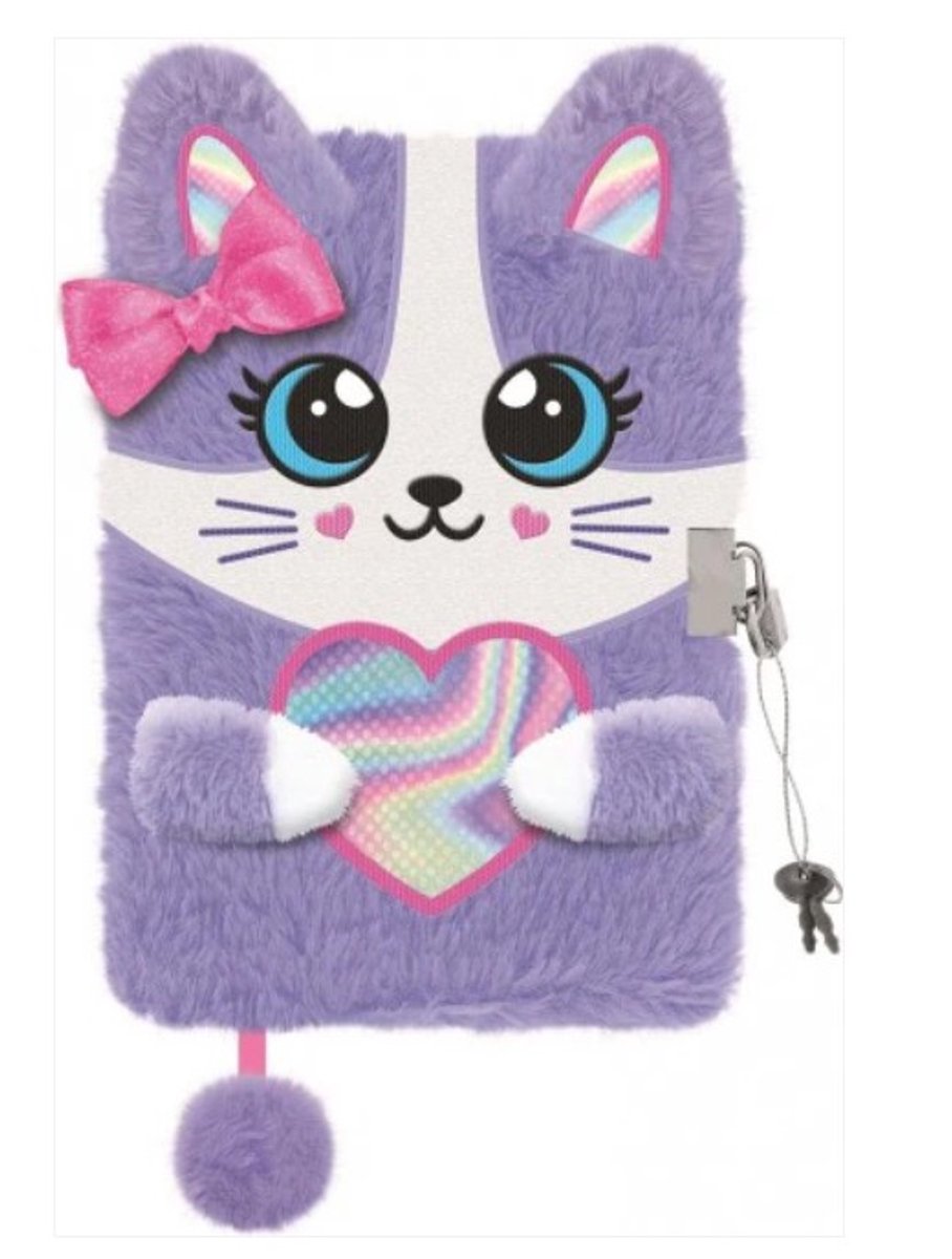 Tagebuch Plüsch "PREMIUM Lovely Cat", DIN A 5, 96 Seiten