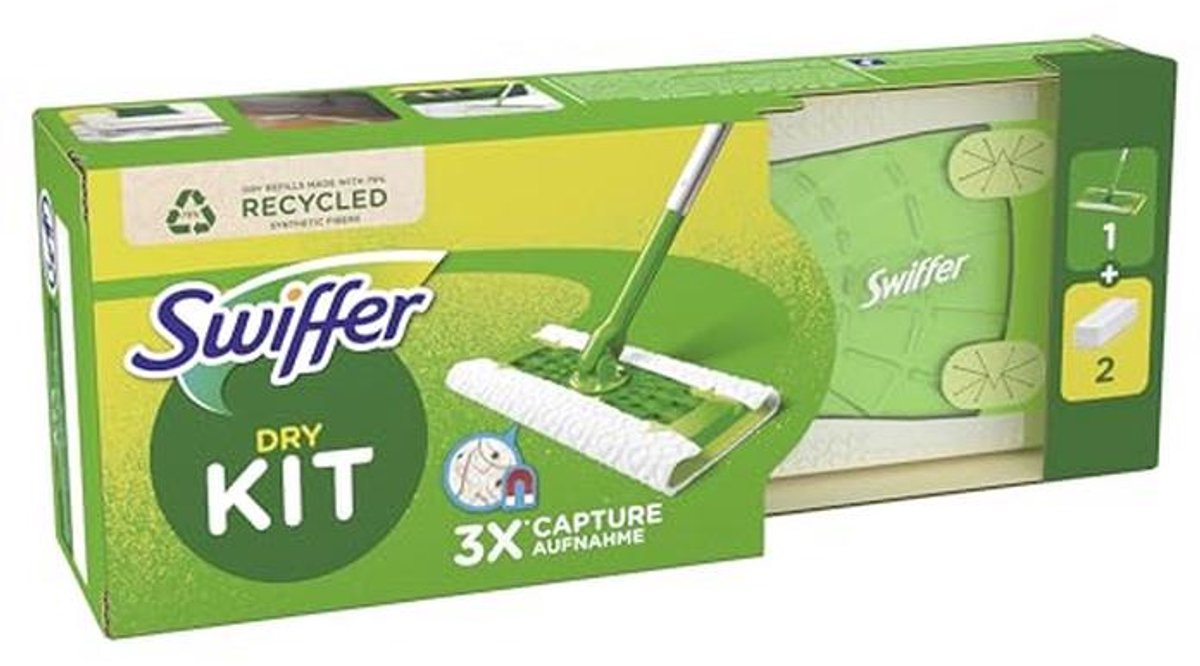 Swiffer Sweeper Starterskit met 2 navullingen voor efficiënte vloerreiniging