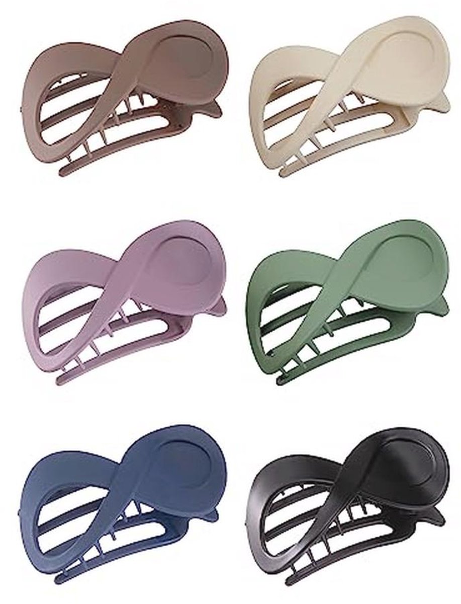 Antislip Grote Haarklem Clips - 6 Stuks