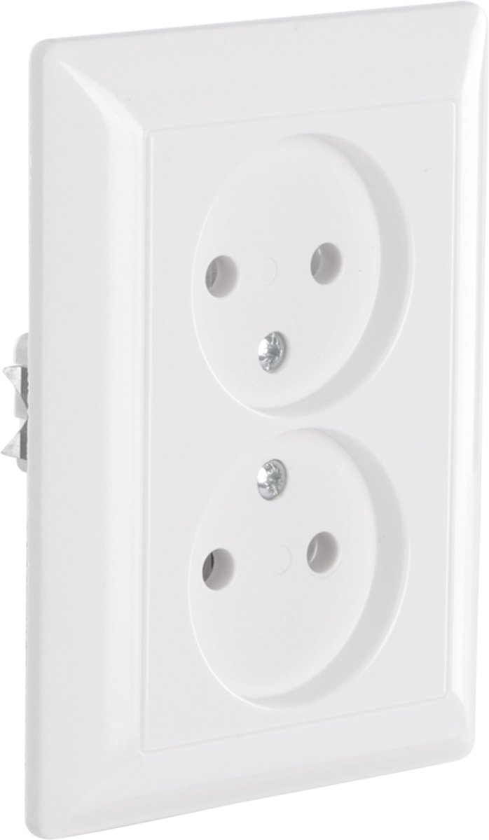 Jung AS500 contactdoos - inbouw - 2-voudig - polarwit