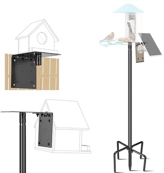 Vogelhuisje voor buiten, 76 inch verstelbare stalen kit