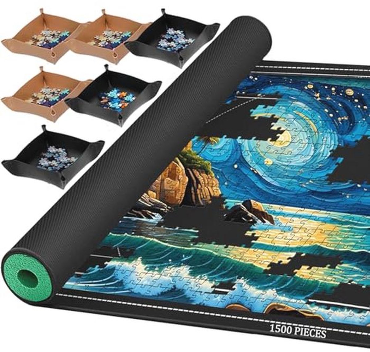 Oprolbare legpuzzelmat voor 1000 en 1500 stukjes - Zorg voor een ordelijke puzzelervaring