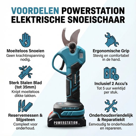 WORKPRO 7,2V accu tuinschaar, Professionele elektrische takkenschaar met 19mm snijddiameter en 2Ah accu voor tuin, takken en fruitbomen WORKPRO 7,2V accu tuinschaar, Professionele elektrische takkenschaar met 19mm snijddiameter en 2Ah accu voor tuin, takken en fruitbomen