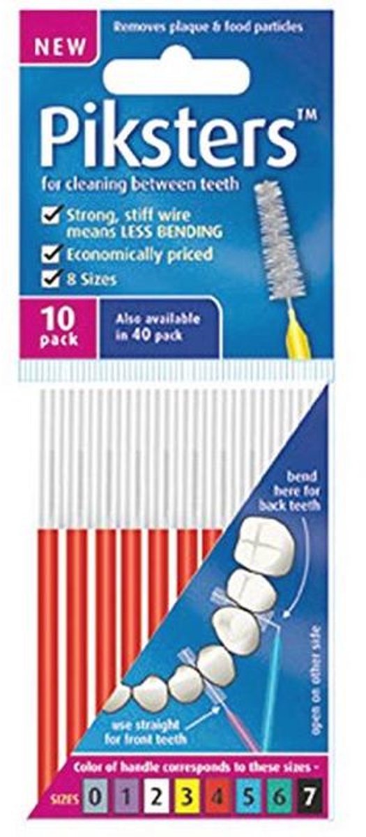 Interdentale borstels - 10 stuks, 0,65 mm voor optimale mondhygiëne