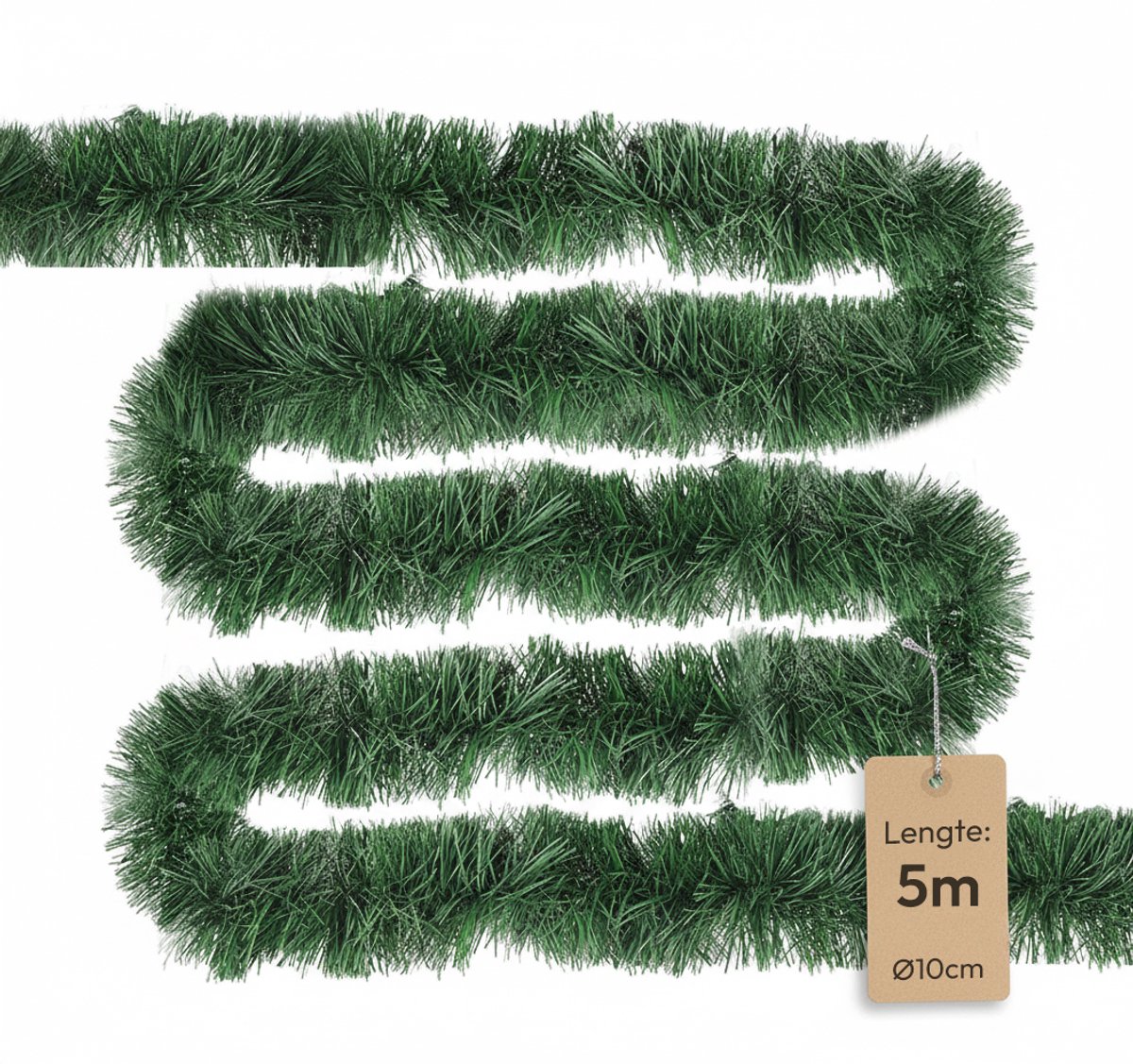 Meisterhome® - 5 Meter Kerstguirlande Kerstslinger Kerstversiering Guirlande Kerstdecoratie - PE materiaal - Extra vol - Lengte 500 cm