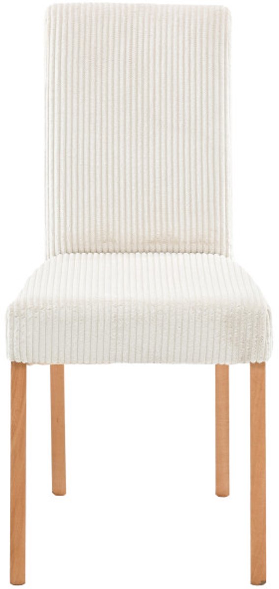 stoel lina- eetkamerstoel- beige ribstof-zetelsenbedden