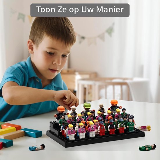 Winter Shore Grijze 3 Laags Acryl Display Case (Set van 2) - Transparante Opslag Doos voor Mini Figuren, Bouwblok Modellen & Blokken Actiefiguren - Stapelbare Stofvrije Container met Studbasis Platen