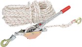 VEVOR handkabeltakel 0,75 ton draagvermogen handkabellier 30,48 m touw van polyester kettinglier 665 x 80 x 200 mm handtakel 42,9 cm steellengte kabeltakel anti-retour katroltakel