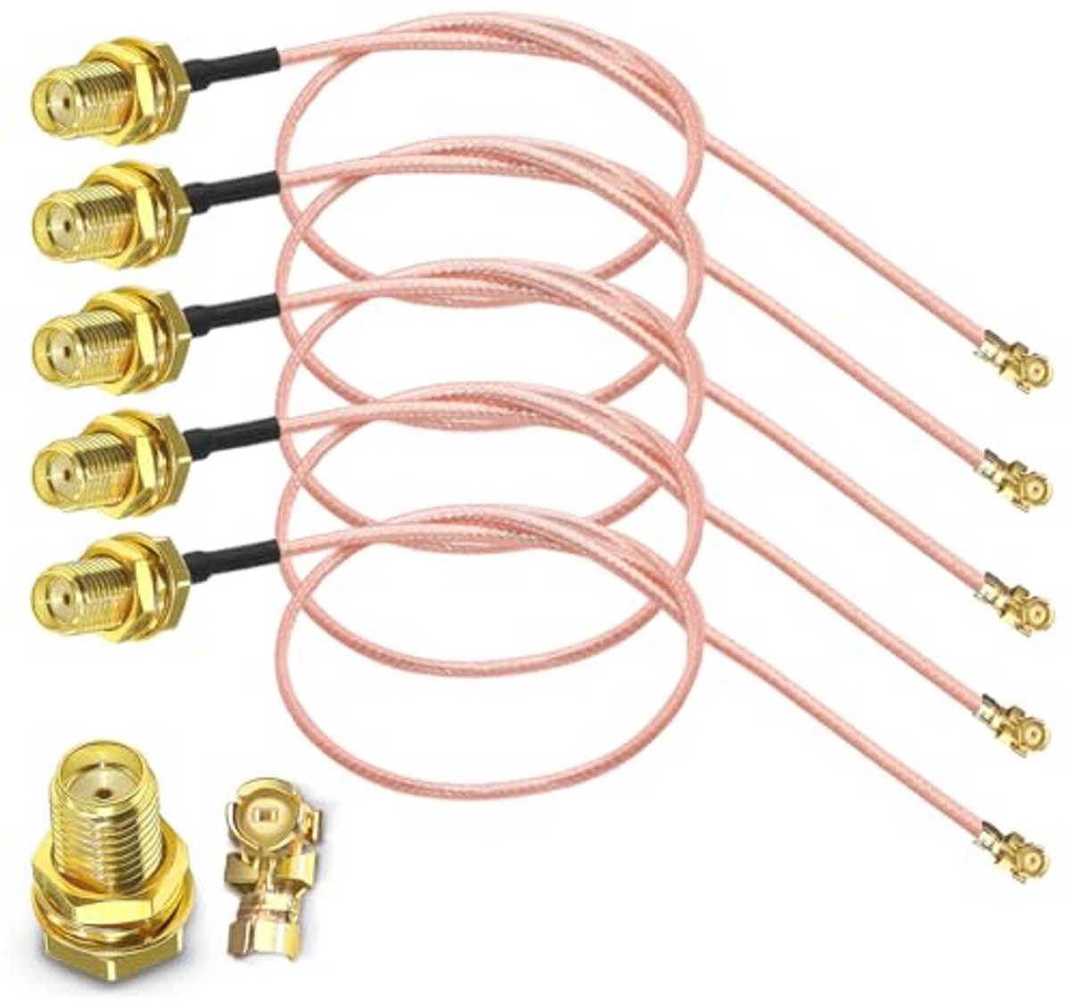 SMA naar U.FL/IPX Coaxkabel Pigtail Jumperkabel 30 cm - 5 Stuks
