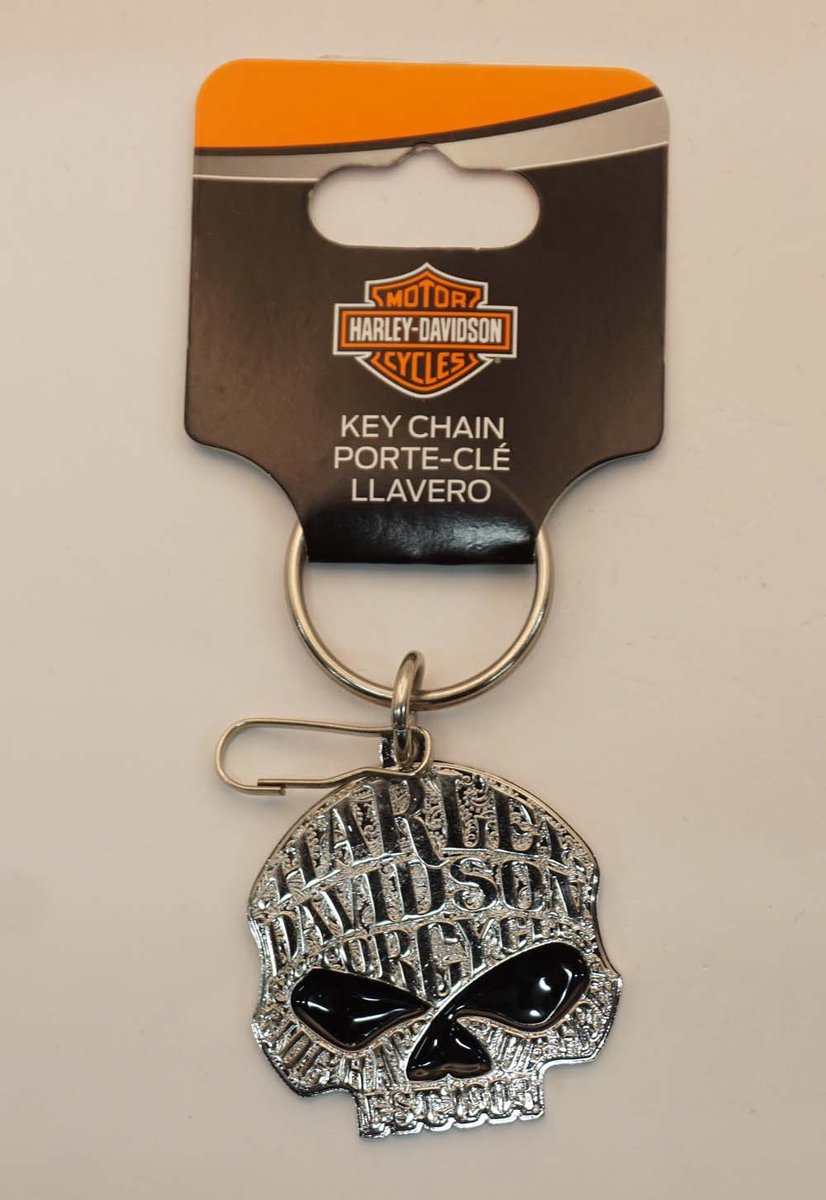 Sleutelhanger Harley Davidson doodskop - metalen originele sleutelhanger van Harley Davidson - motorcycles sleutelhanger - sleutelhanger voor motorrijder - Harley Davidson keyring deadhead - harley davidson official licensed product