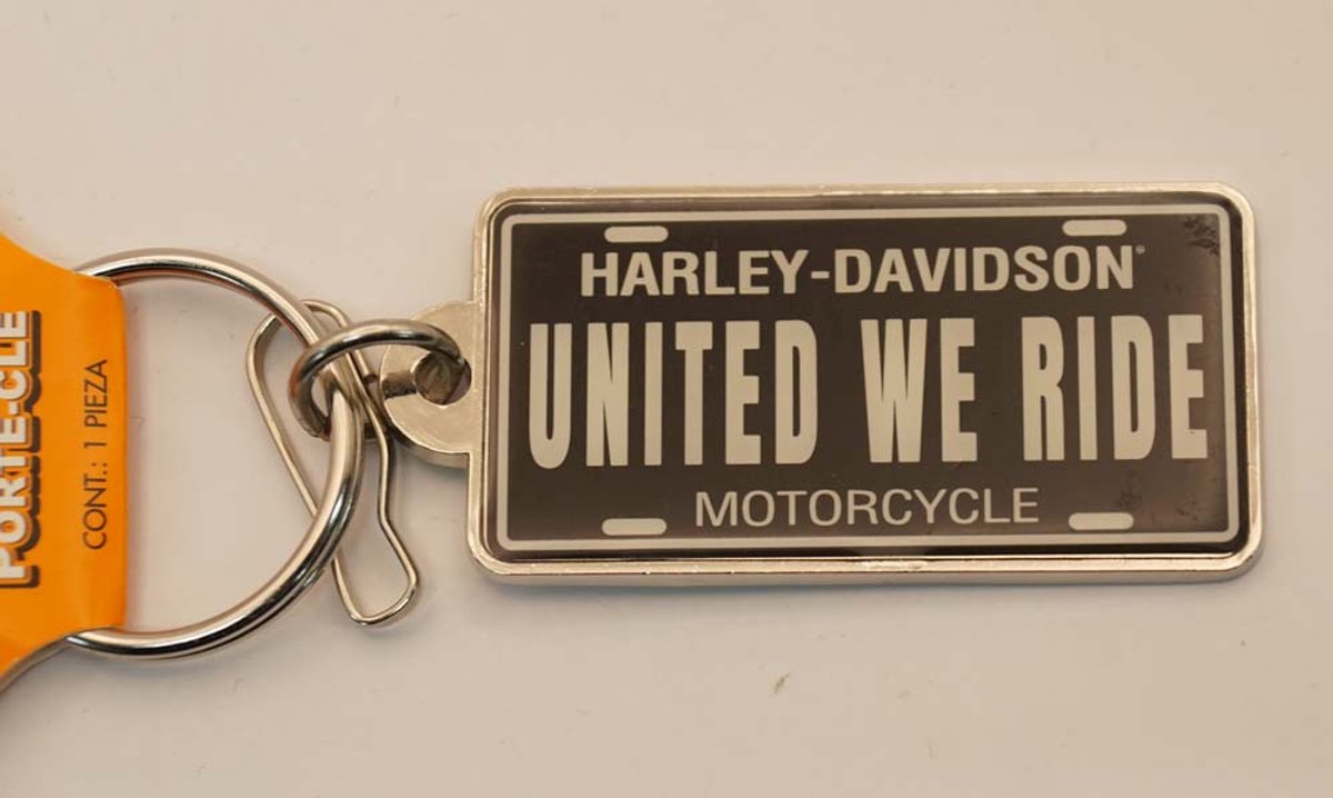 Sleutelhanger Harley Davidson United we ride motorcycle - metalen originele sleutelhanger van Harley Davidson - motorcycles sleutelhanger - sleutelhanger voor motorrijder - Harley Davidson keyring - harley davidson official licensed product