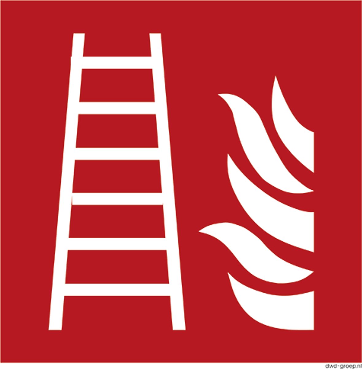 Pictogram brandladder – Pictogram F003 Bord – 200x200 mm – NEN 3011 / ISO 7010