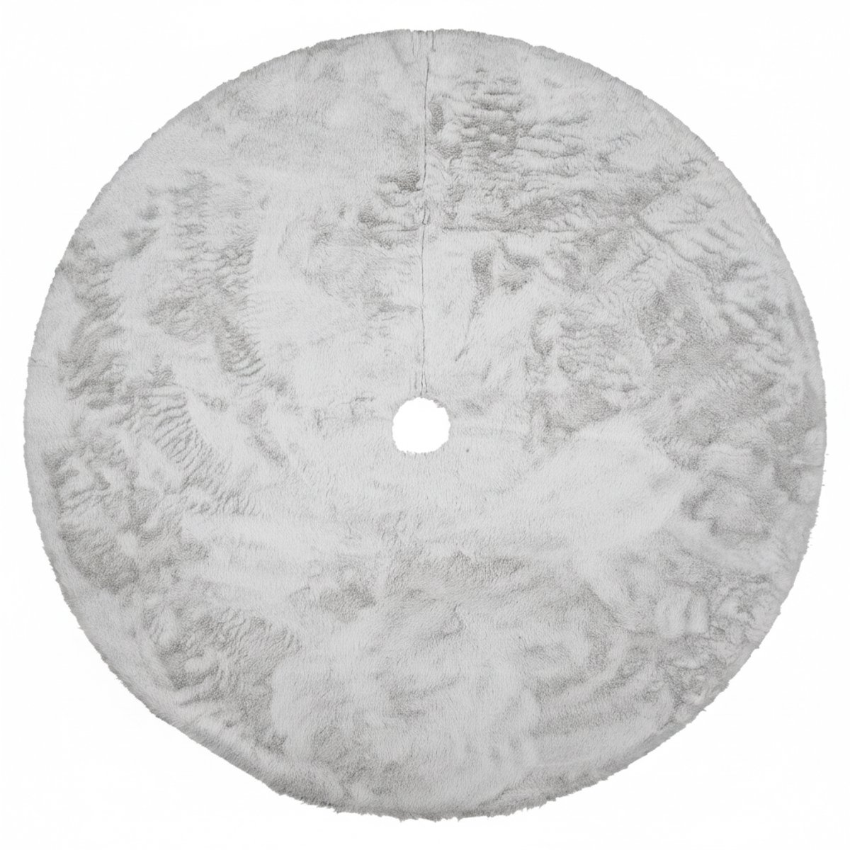 FEROCITY - Kerstboom basis - 150cm - Ronde pluche kerstversiering - kerstboomdeken - basis bevestigd met klittenband - Grijs