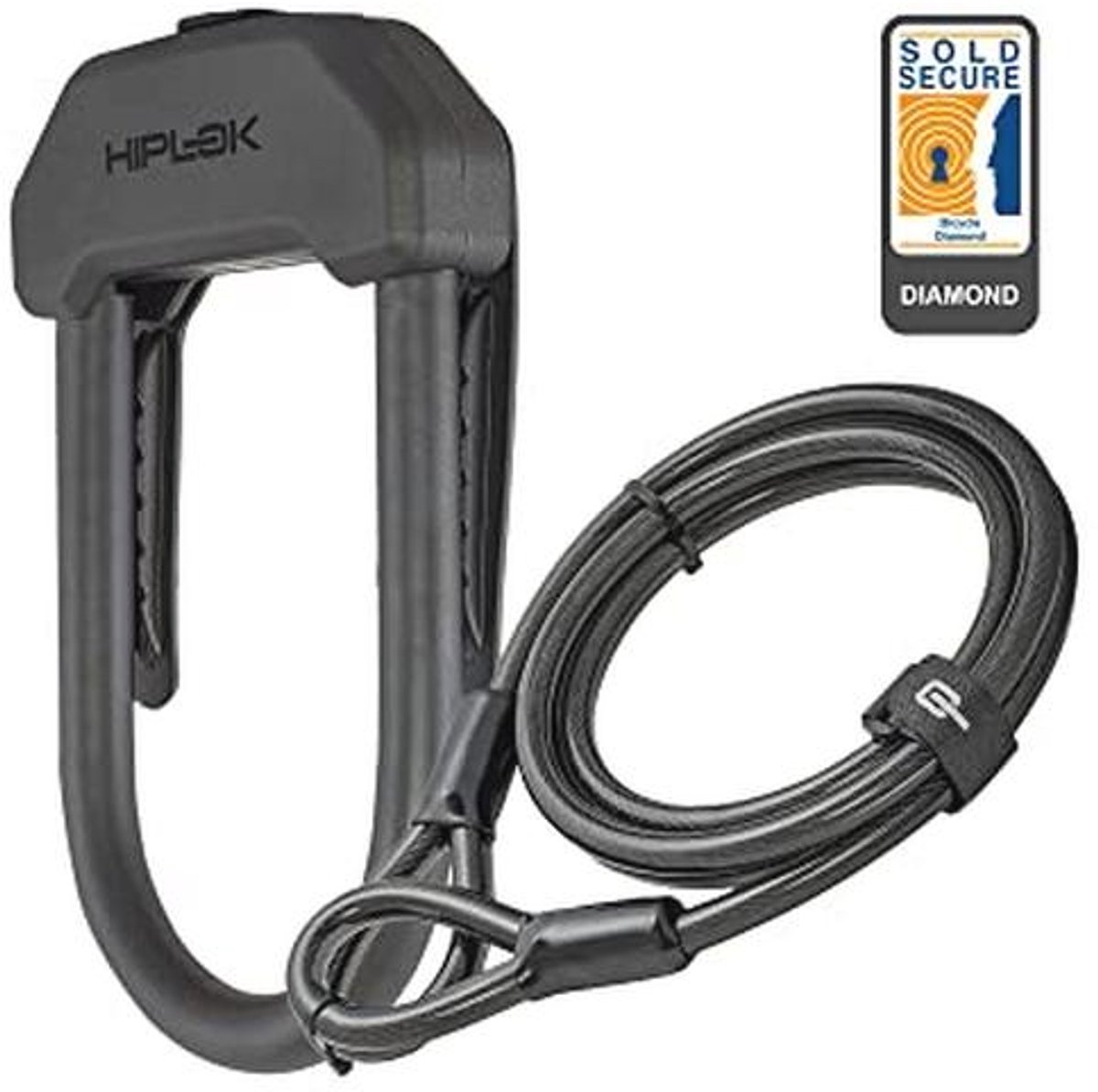 Beugel- en Kabelslot voor Fiets, D-lock Ontwerp, Lichtgewicht en Compact, Veiligheidsniveau: Sold Secure Gold