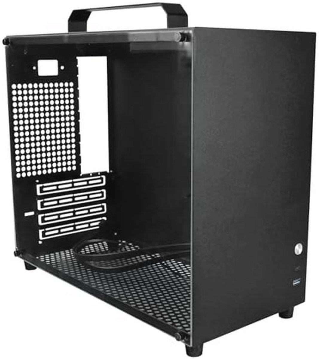 Mini Draagbare M-ATX/ITX Computerbehuizing met Volledig Zijglas en Ondersteuning voor 320 mm GPU