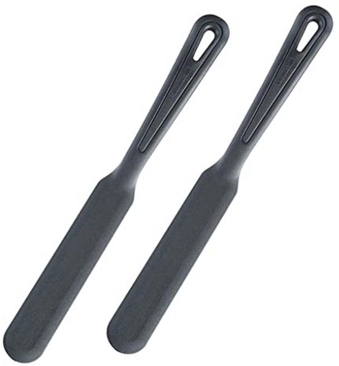 Pannenkoekspatel 33 cm - Set van 2, Zwart, Hittebestendig en Vaatwasmachinebestendig