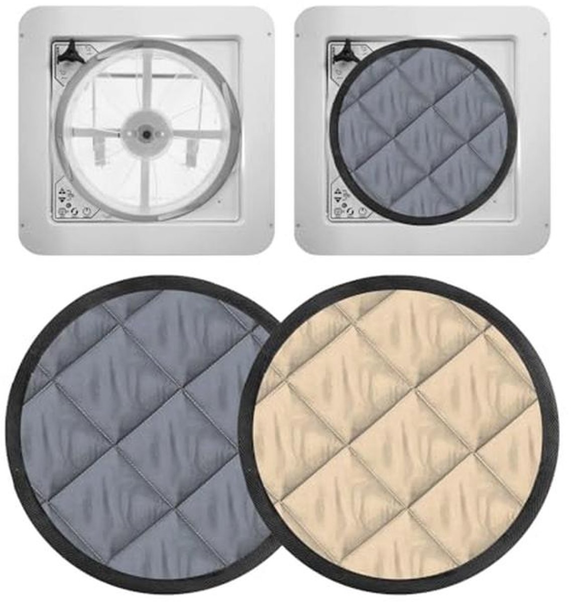 Magnetische thermische mat voor dakkap - Isolatie, verduistering en geluidswering - Kleur: grijs/zilver
