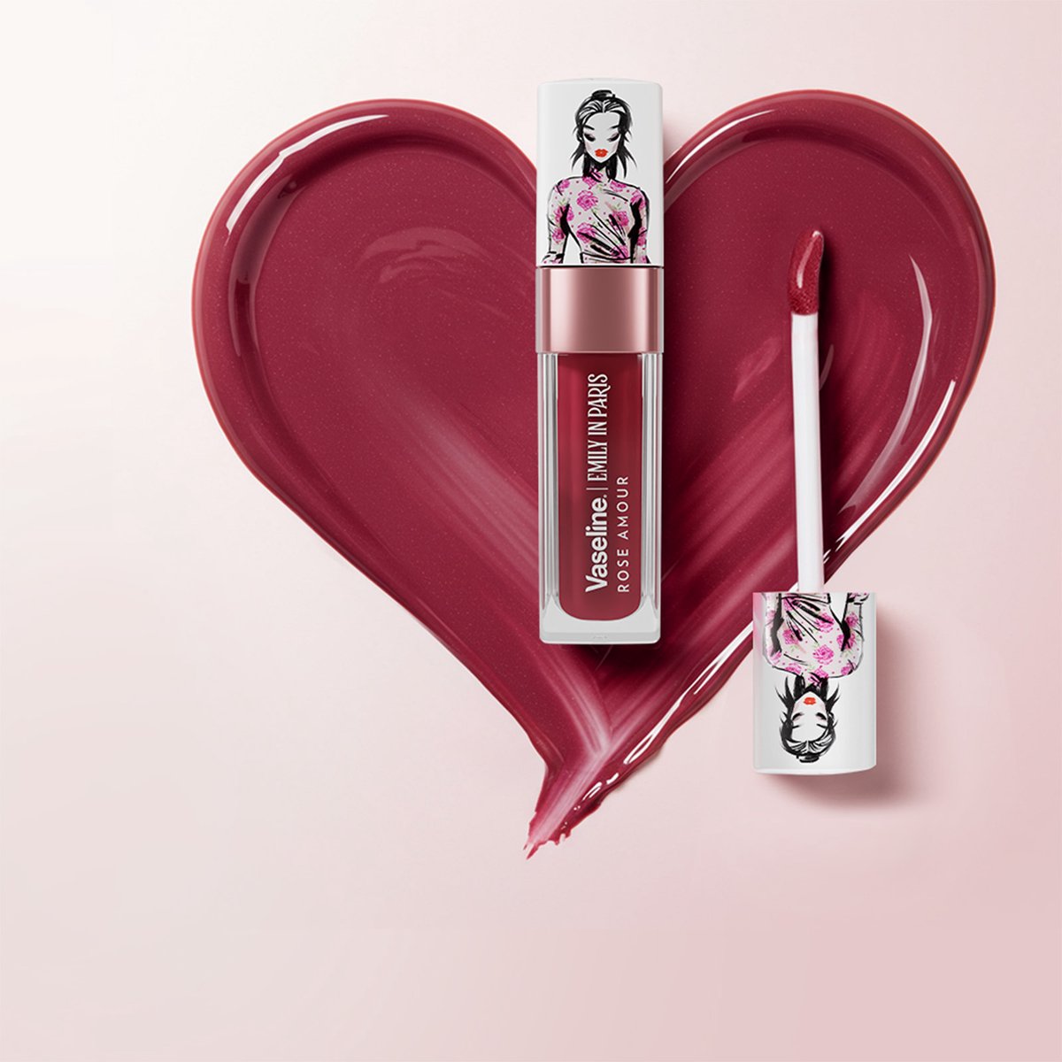 Vaseline x Emily in Paris Lip Oil Rose Amour, getinte lipgloss voor vollere lippen (1x4g) — cadeau in Verzorging - foto 3