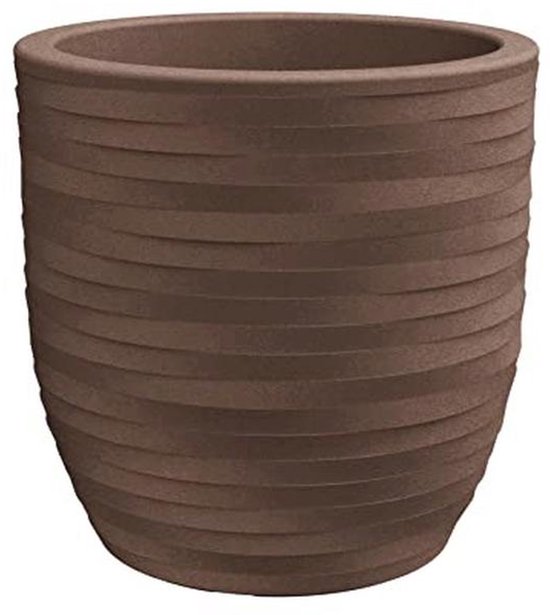 Tecnokit Nicoli Bloempot Van Rotatiehars, Rhea Elegance, Voor Binnen En Buiten Uv Bestendig Plantenbak Diameter 30 40 Cm Oe X Cm Corten 663898137