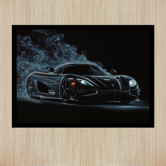 Koenigsegg Supercar Poster - 20 x 30 cm - Supercar Poster - A4 Poster - Kinderkamer Poster | Poster op 260gr Fotopapier - Autoposter - Muurdecoratie - Snelle Auto Poster - Autoposter Muurdecoratie